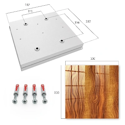 Wall mounted key box wood waves design