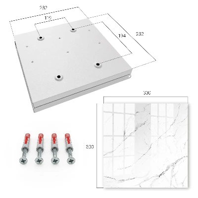 Wall-mounted key box with marble texture