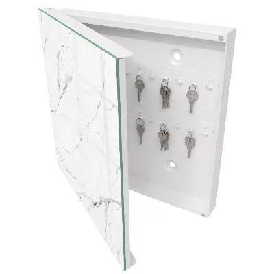 Key box for wall Marble texture