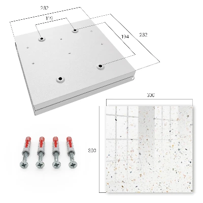 Key cabinet Light terrazzo