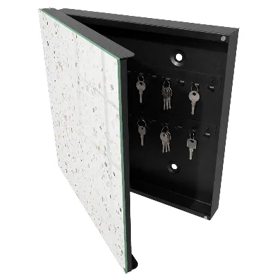 Key cabinet Light terrazzo