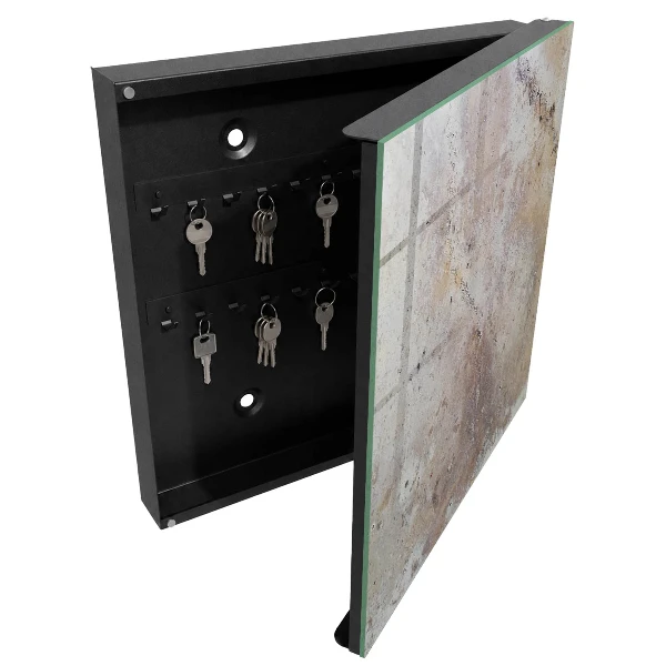 Wall mounted key box Earthy texture