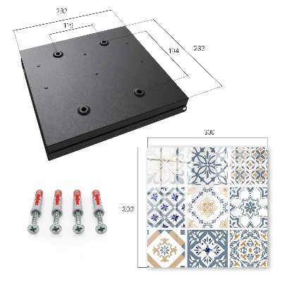 Wall mounted key box Tile patterns