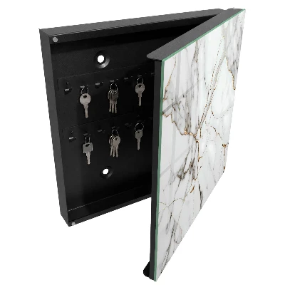 Wall mounted key box marble elegance design