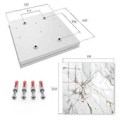 Wall mounted key box marble elegance design