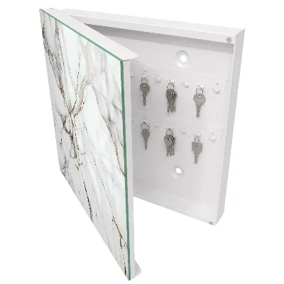 Wall mounted key box marble elegance design