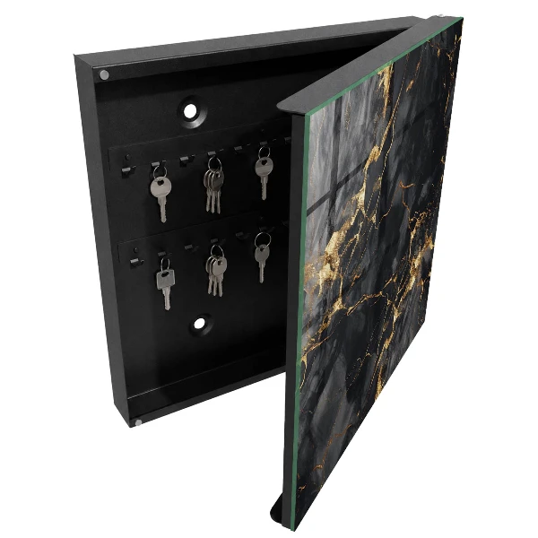 Key box for wall Black marble
