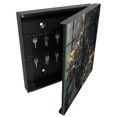 Key box for wall Black marble