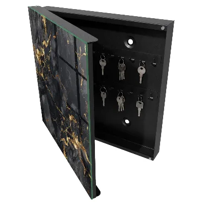 Key box for wall Black marble