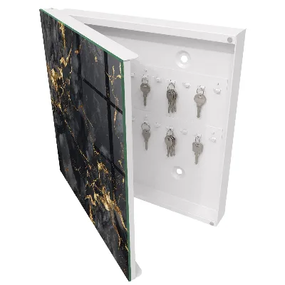 Key box for wall Black marble