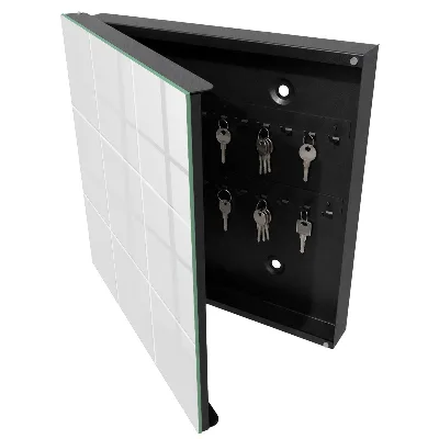 Wall mounted key box Light tiles