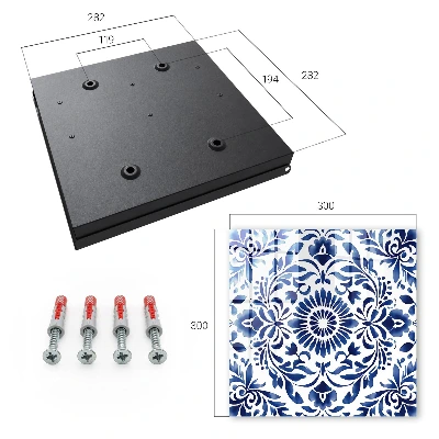 Key box for wall Floral ornament