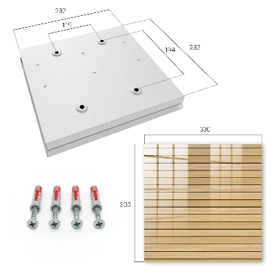 Wall mounted key box Beige planks