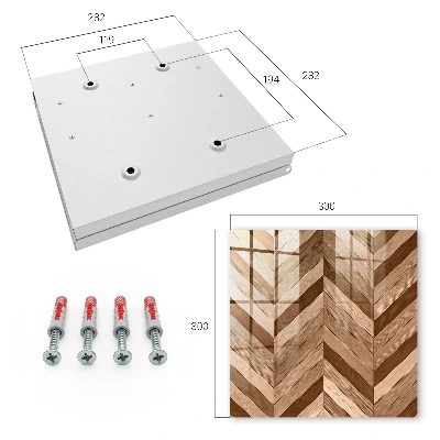 Key cabinet Wood herringbone