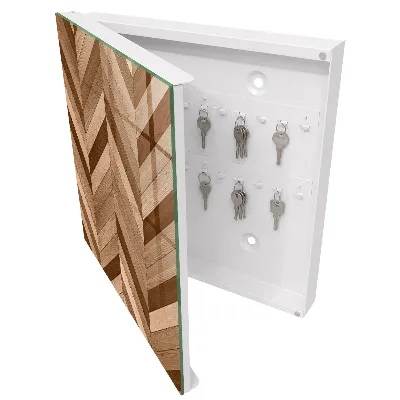 Key cabinet Wood herringbone