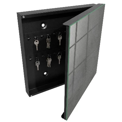 Wall mounted key box Grey texture