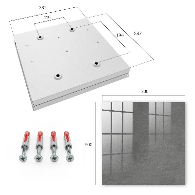 Wall mounted key box Grey texture