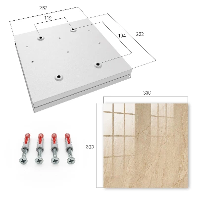 Key box for wall Beige marble