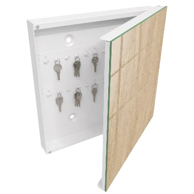 Key box for wall Beige marble