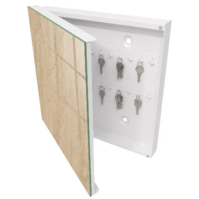 Key box for wall Beige marble