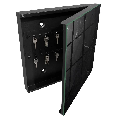 Key box for wall Marble black