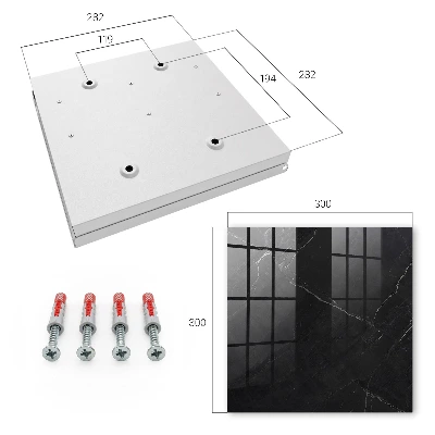 Key box for wall Marble black