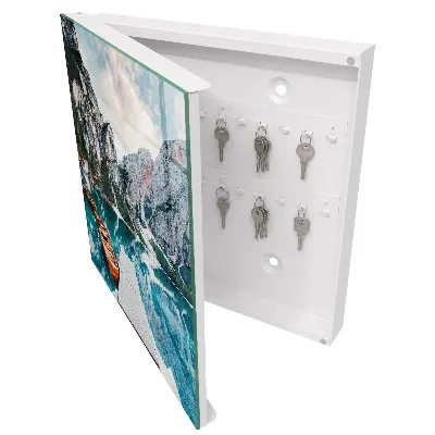 Wall mounted key box Mountain landscape