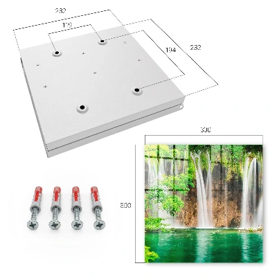 Key cabinet Green waterfall