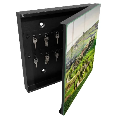 Wall mounted key box Tuscan landscape