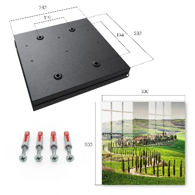 Wall mounted key box Tuscan landscape