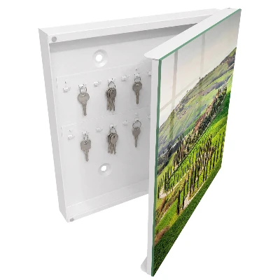 Wall mounted key box Tuscan landscape