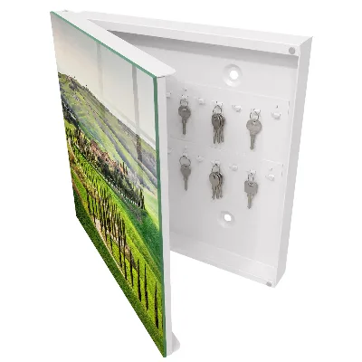 Wall mounted key box Tuscan landscape