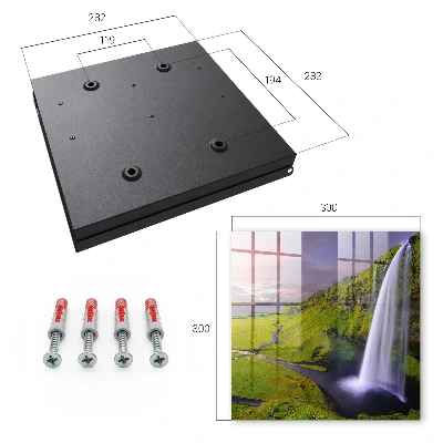 Key box for wall Mountain waterfall