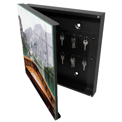 Wall mounted key box Mountain lake
