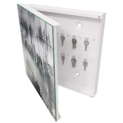 Wall mounted key box Misty green