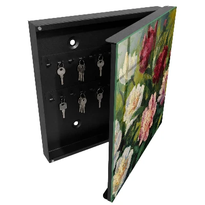 Key cabinet Colorful flowers