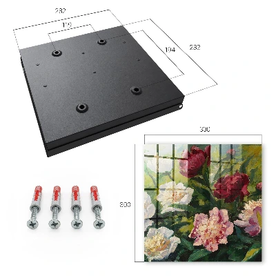 Key cabinet Colorful flowers