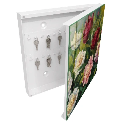 Key cabinet Colorful flowers