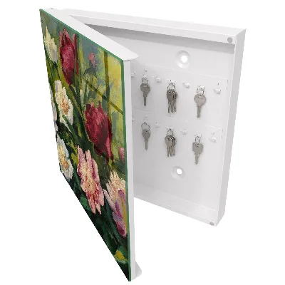 Key cabinet Colorful flowers