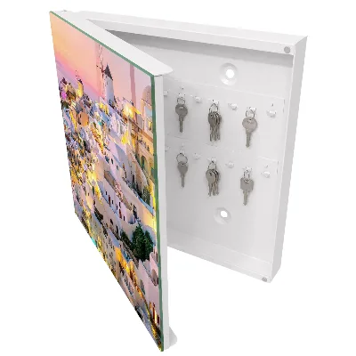 Wall mounted key box Greek landscape