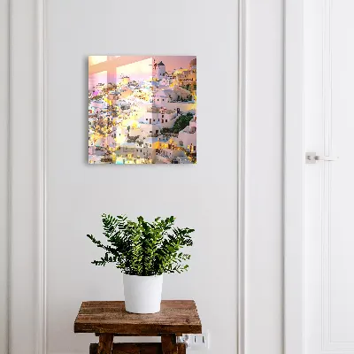 Wall mounted key box Greek landscape