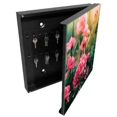 Key cabinet Pink peonies