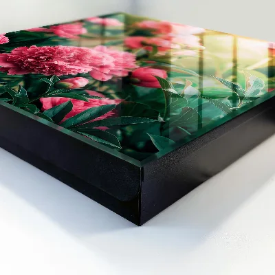Key cabinet Pink peonies