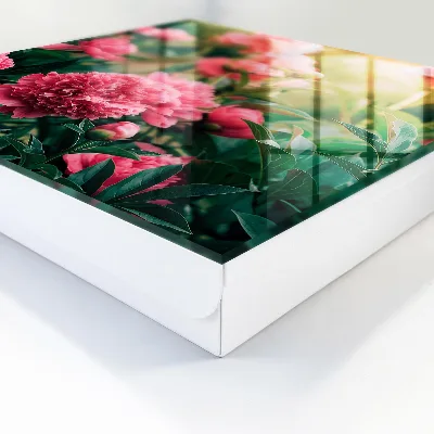Key cabinet Pink peonies