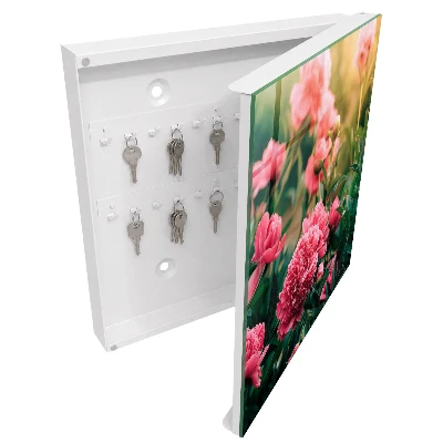 Key cabinet Pink peonies