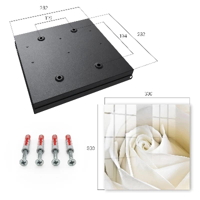 Key cabinet White rose