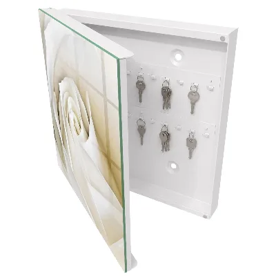 Key cabinet White rose
