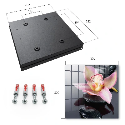Key cabinet Orchid stones