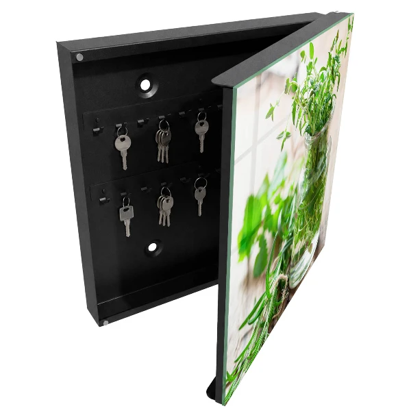Key box for wall Green herbs