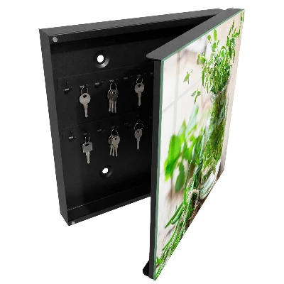 Key box for wall Green herbs